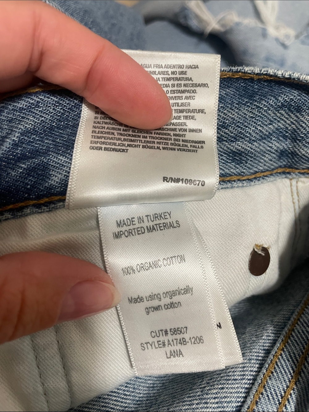 Agolde Lana Mid Rise Straight Distressed Jeans - Picture 8 of 8